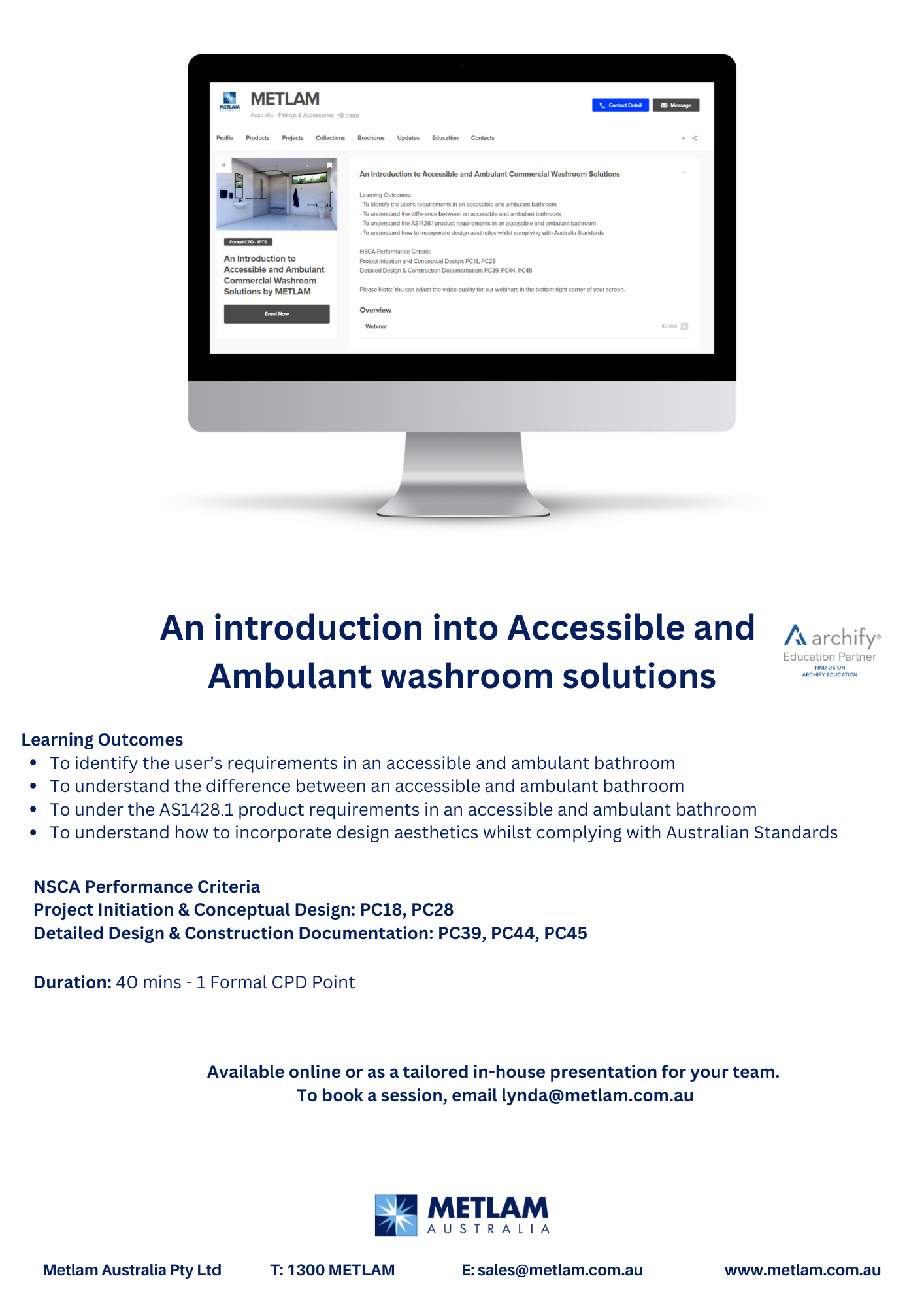 Formal CPD - An introduction into Accessible and Ambulant washroom solutions